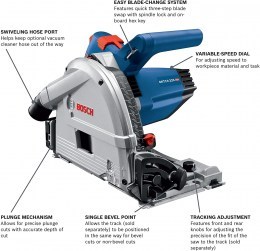 Tools Track Saw - GKT13-225L 6-1-2 In-Bosch4